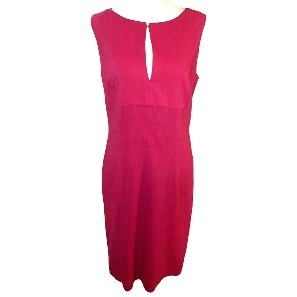 Piazza Sempione Pink V-Neck Sheath Dress Size 44